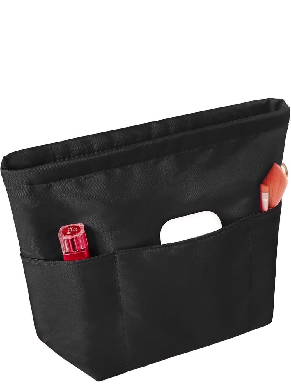 Purse Insert Organizers for Petite Tote Bag Organizer Shaper with Zipper Black - Picture 3 of 8